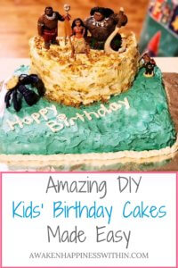 Easy DIY Cakes, Easy Birthday Cakes, DIY Birthday Cakes, Disney Cakes, Disney, Moana Cake, Moana