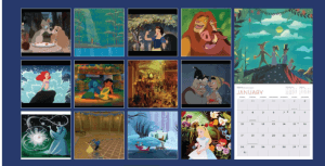 Disney animation wall calendar