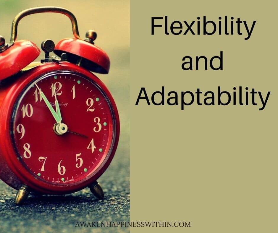 flexibility and adaptability; change brings happiness